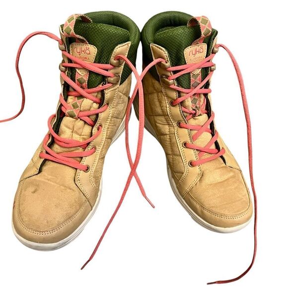 Ryka Aurora Quilted Tan lightweight Sneaker Boot - Picture 7 of 9